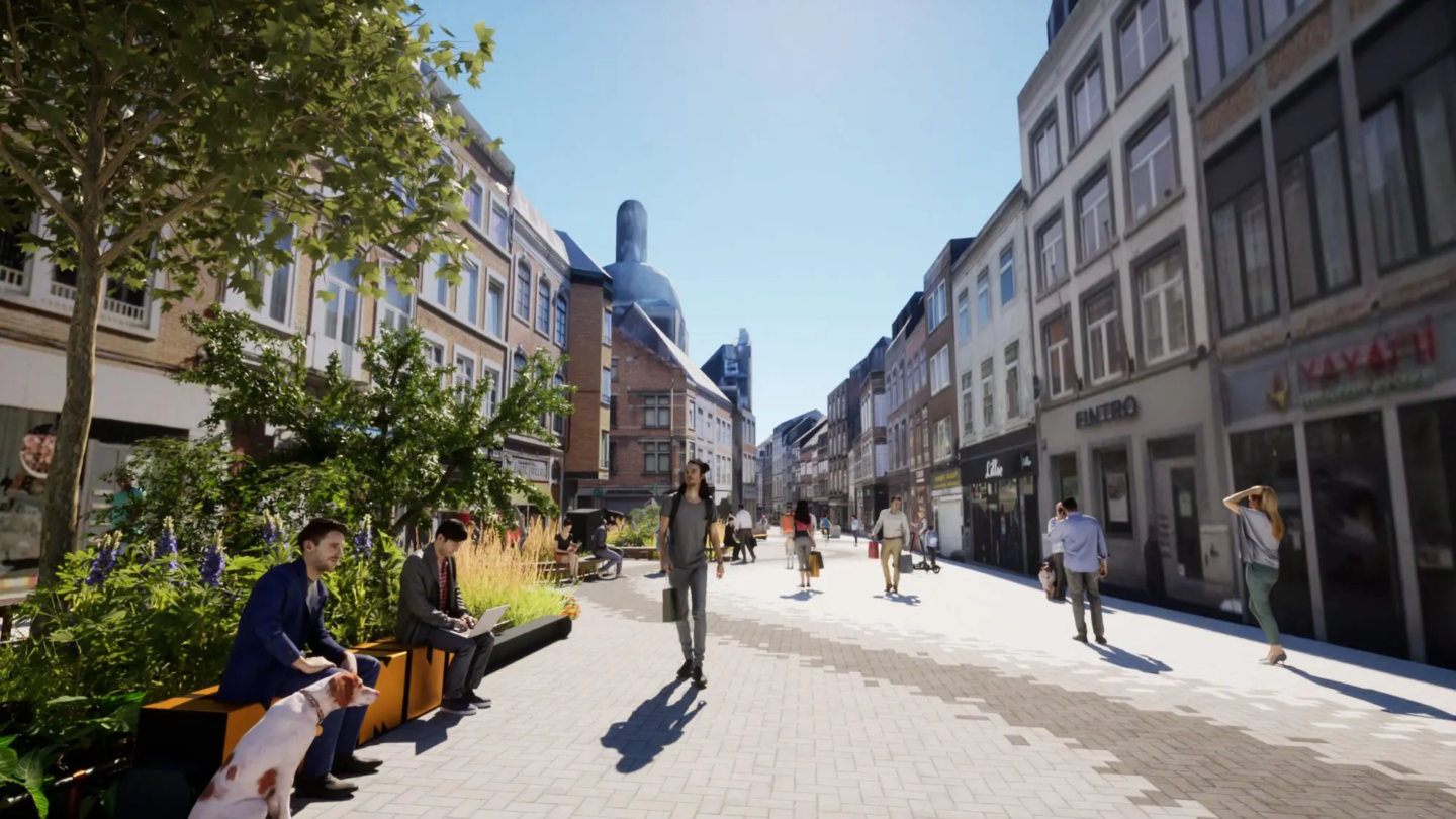 Ambiance de la rue de Bruxelles - Namur